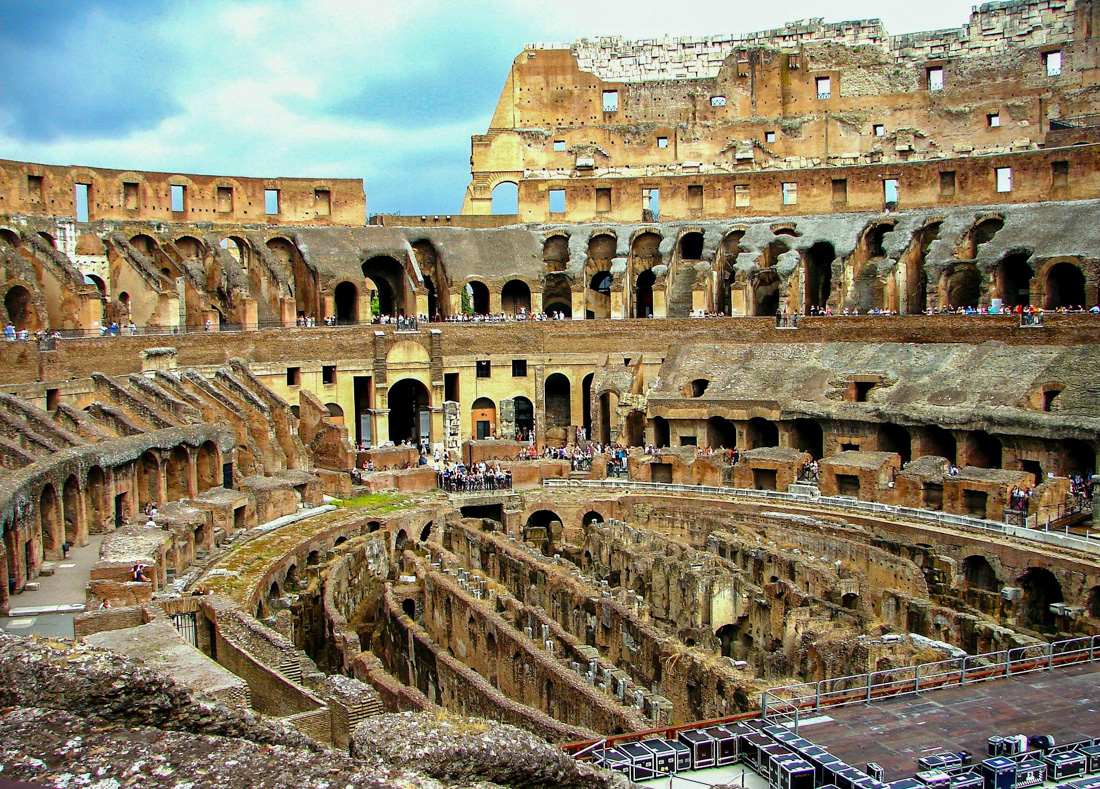 Interior of the Colosseum, Rome, Italy