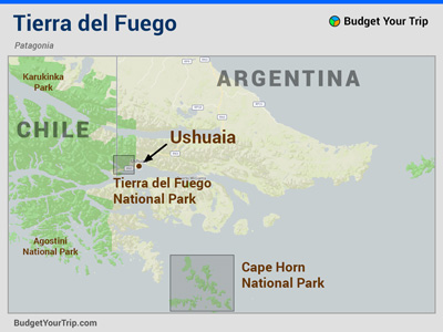 Map: Tierra del Fuego | Budget Your Trip