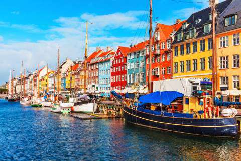 Nyhavn Harbour, Old Town Copenhagan
