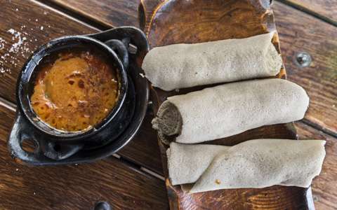 Injera, typical Ethiopian food