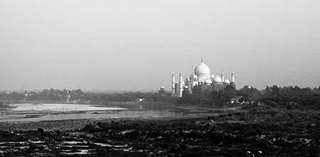The view of the Taj Mahal from Agra Fort, Agra, India