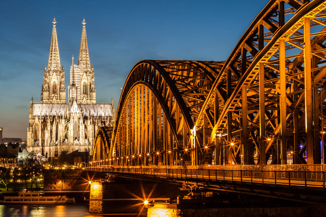Hohenzollern Bridge and Cologne Cathedral, Cologne, Germany