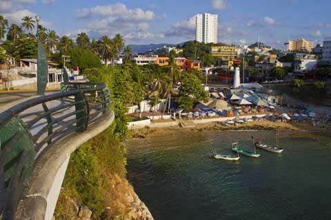 Boats on the beach in Acapulco, Mexico