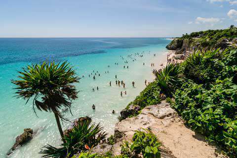 The beach of Tulum, Mexico