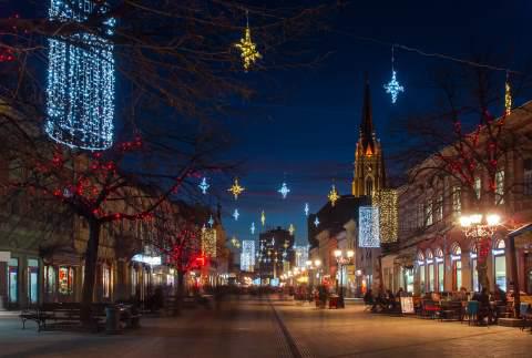 Novi Sad, Serbia, at night