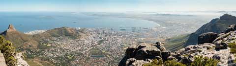 The view from Table Mountain, Cape Town