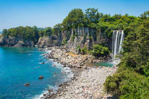 Waterfall on Jeju-do, South Korea