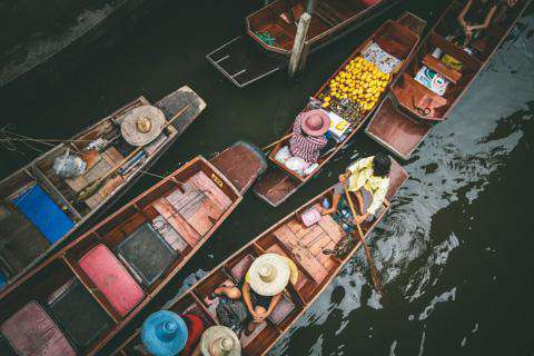 DAmnoen Sudak Floating Market, Thailand