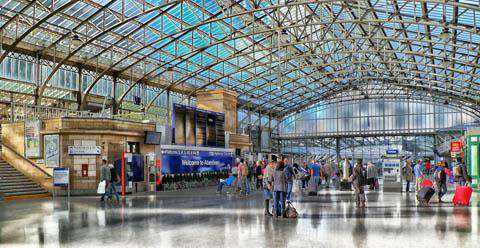 Aberdeen Train Station, Scotland, United Kingdom