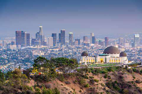 The Griffith Observatory overlooking Los Angeles