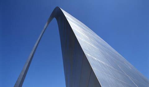 The Gateway Arch in St. Louis, Missouri