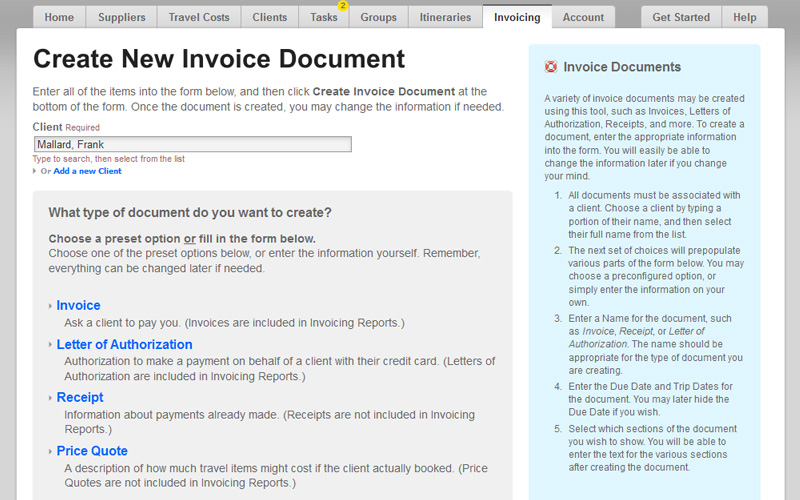 simple invoicing